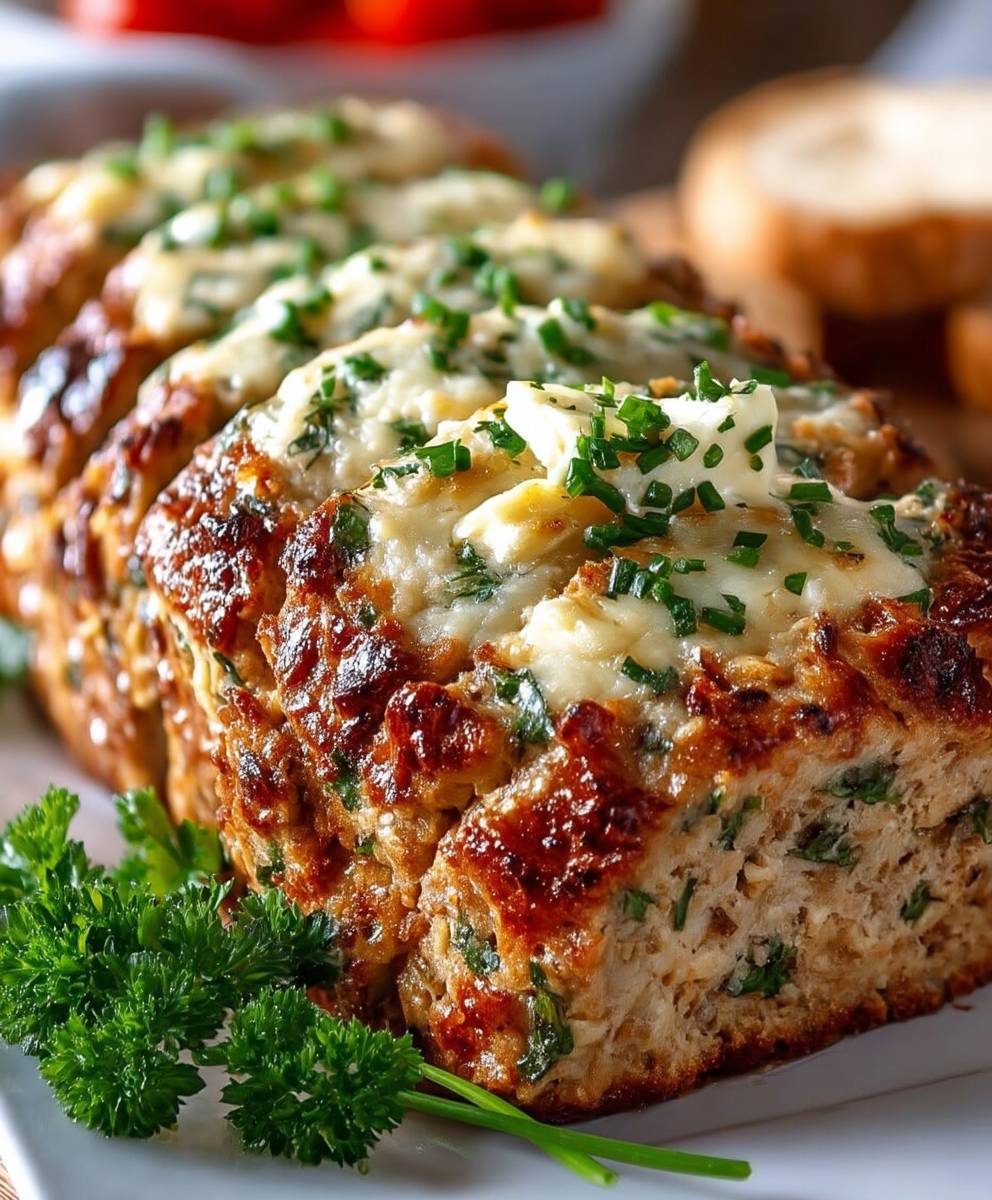 Pain de viande poulet ail parmesan