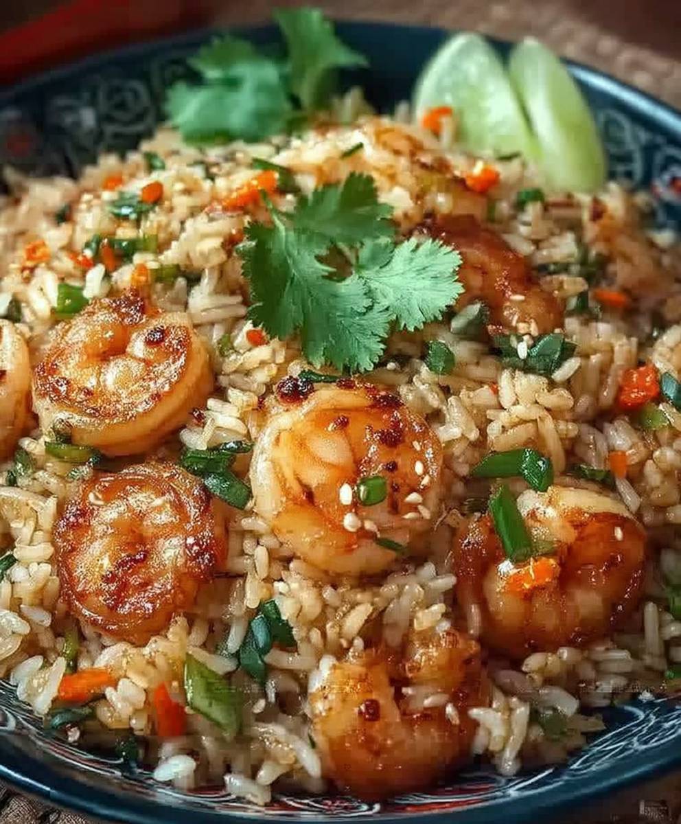 Riz frit thaï crevettes