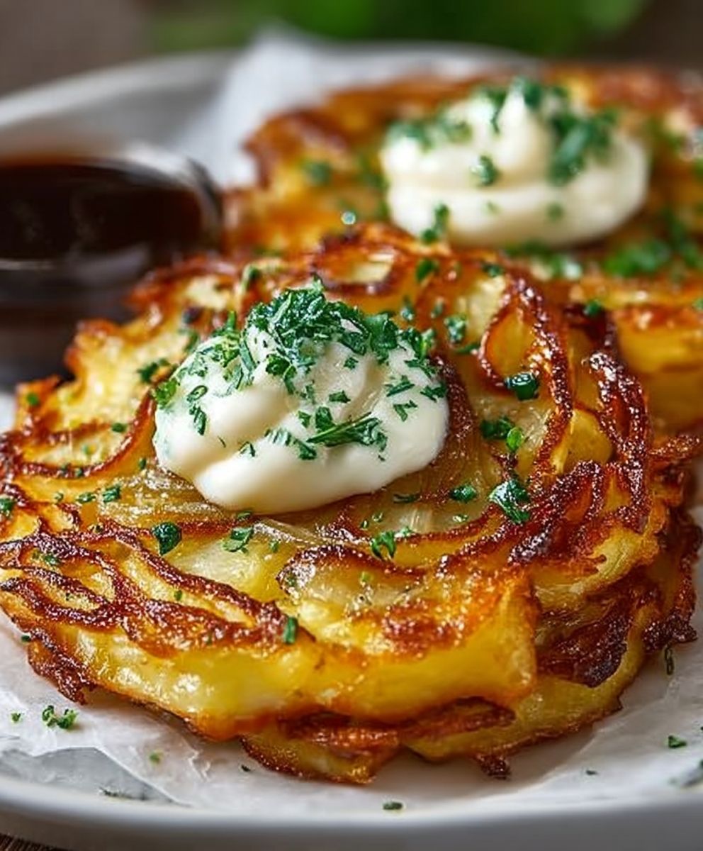 Galettes pommes de terre oignons