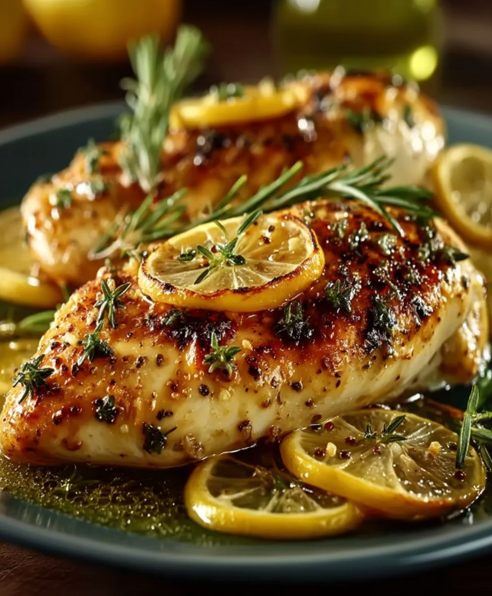 Poulet citronné à l'ail