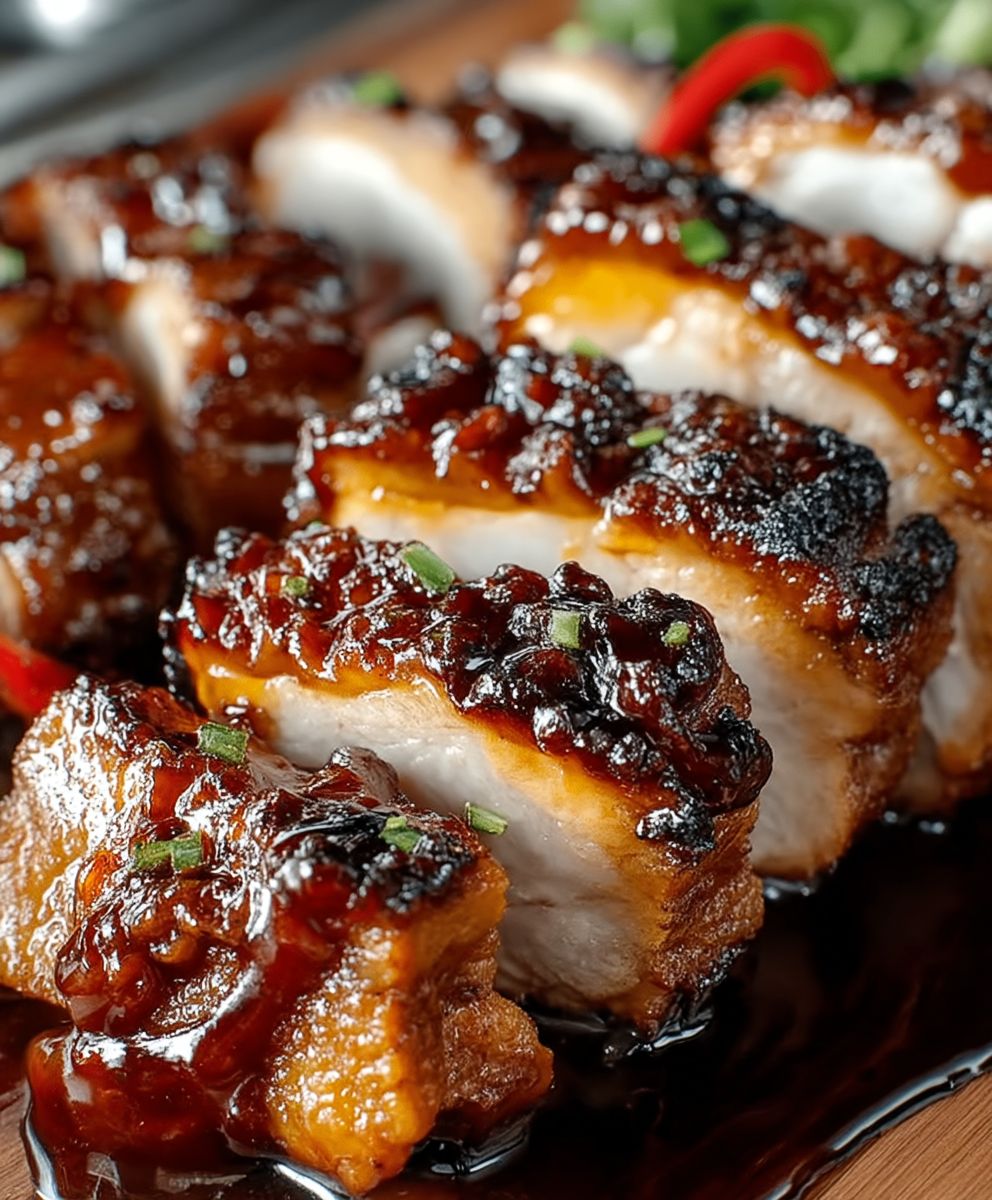 Porc caramélisé miel sauce soja