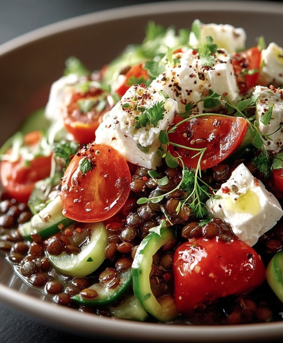 Salade lentilles grecque