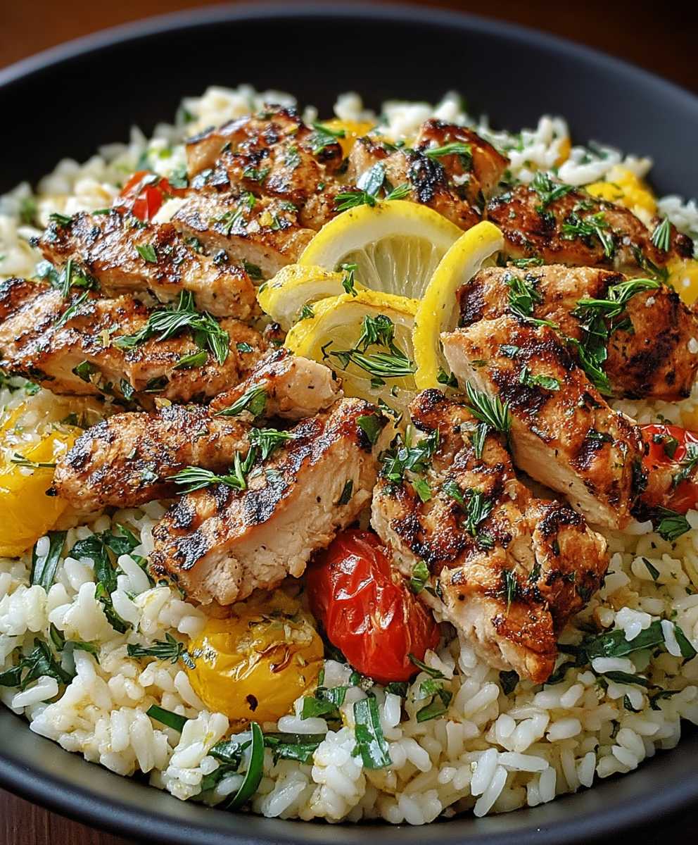 Poulet grec riz citron