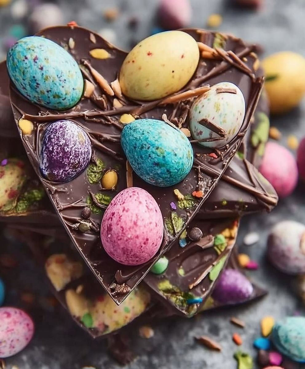 Écorce chocolat bonbons Pâques