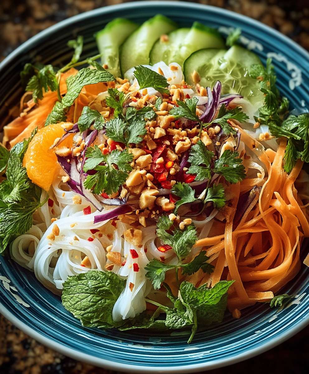 Salade nouilles froides thaïlandaises
