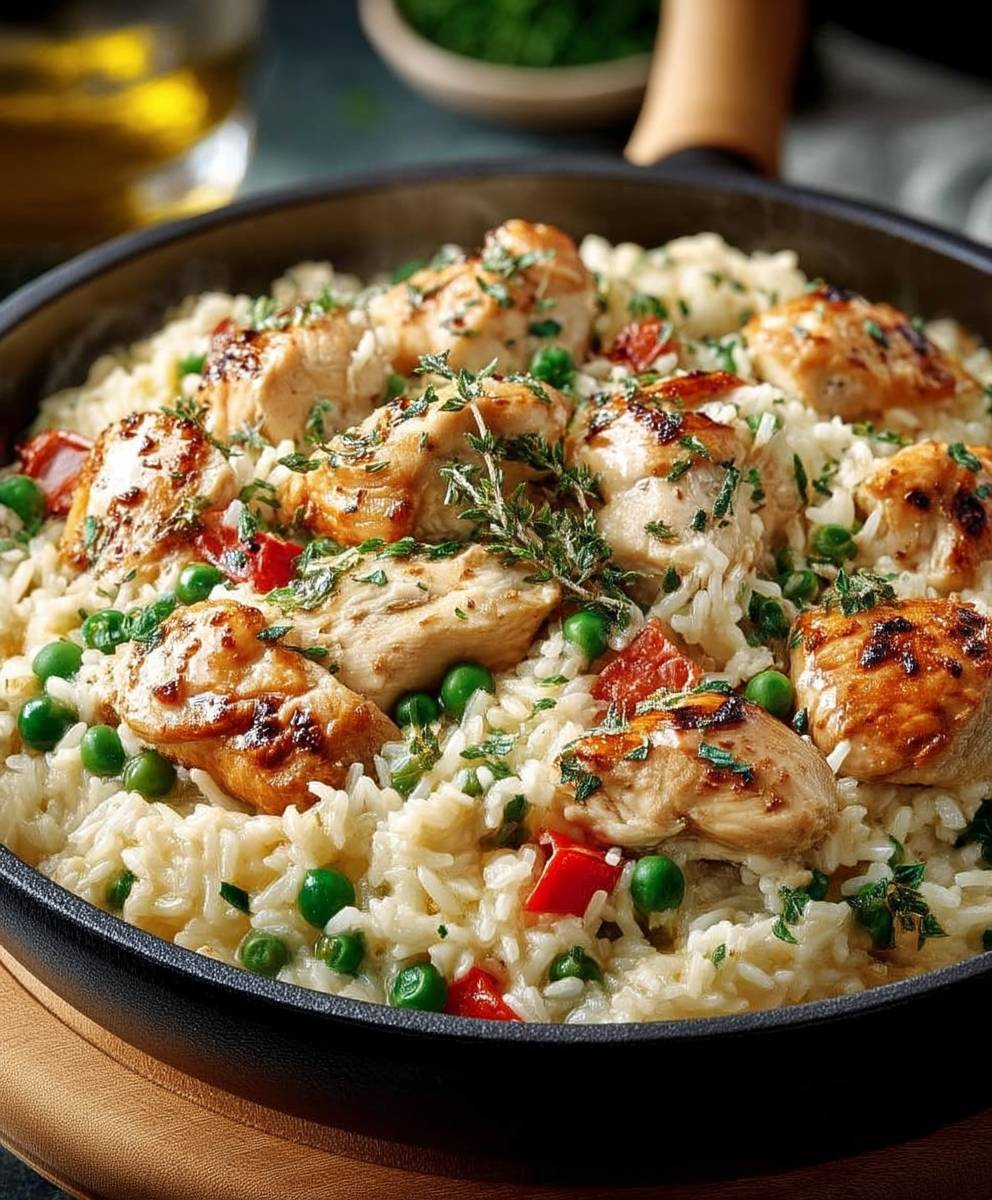 Poulet riz légumes facile one pot