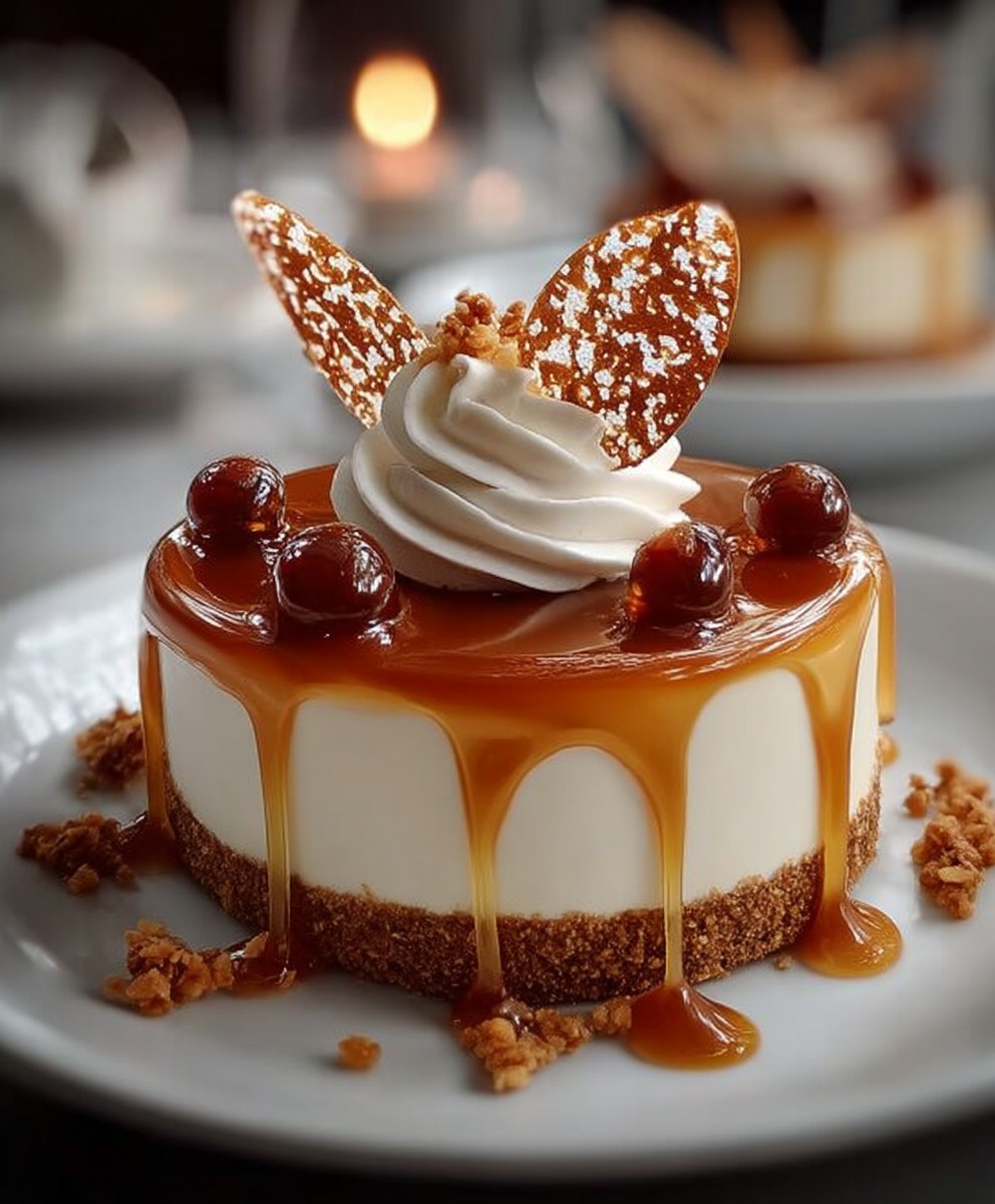 Entremet vanille caramel