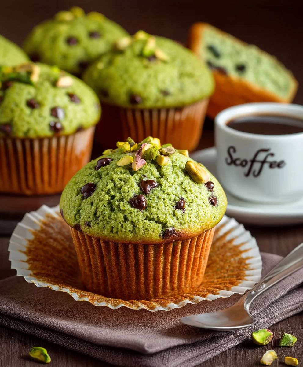 Muffins pistache pépites chocolat