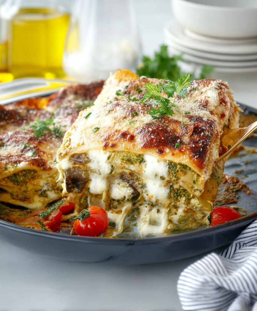 Lasagnes végétariennes fromage légumes