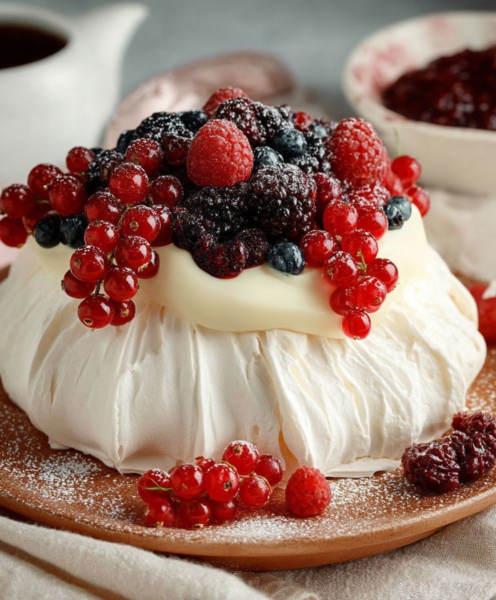 Pavlova fruits rouges