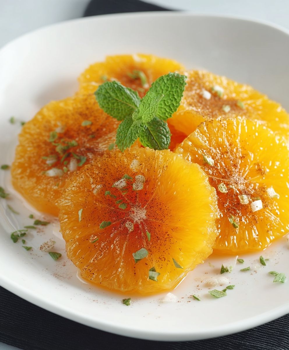 Salade oranges fleur oranger cannelle