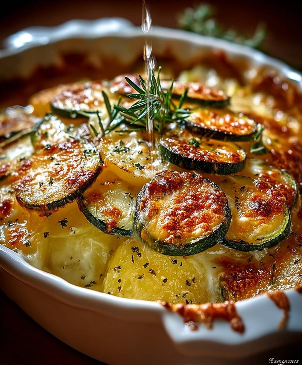 Gratin courgettes pommes de terre parmesan