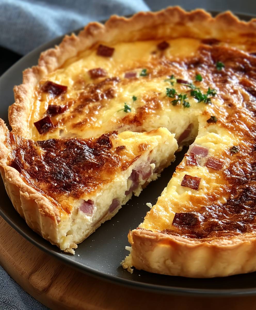 Quiche aux dés de jambon