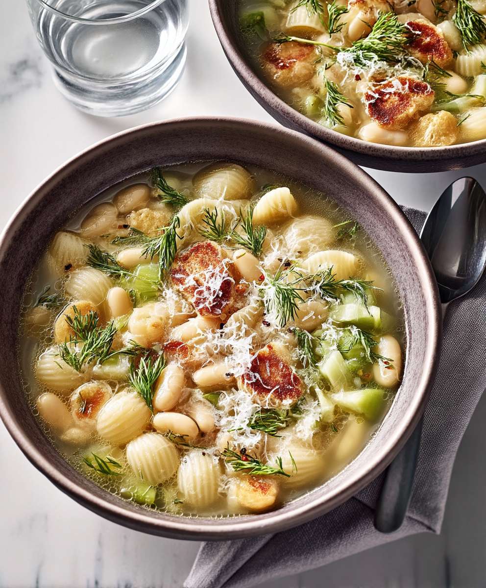 Soupe minestrone blanche