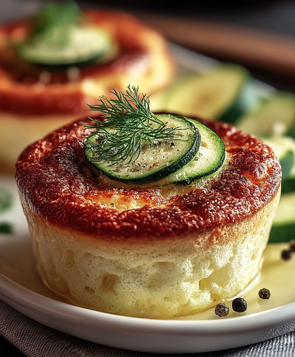 Soufflés thon courgette légers