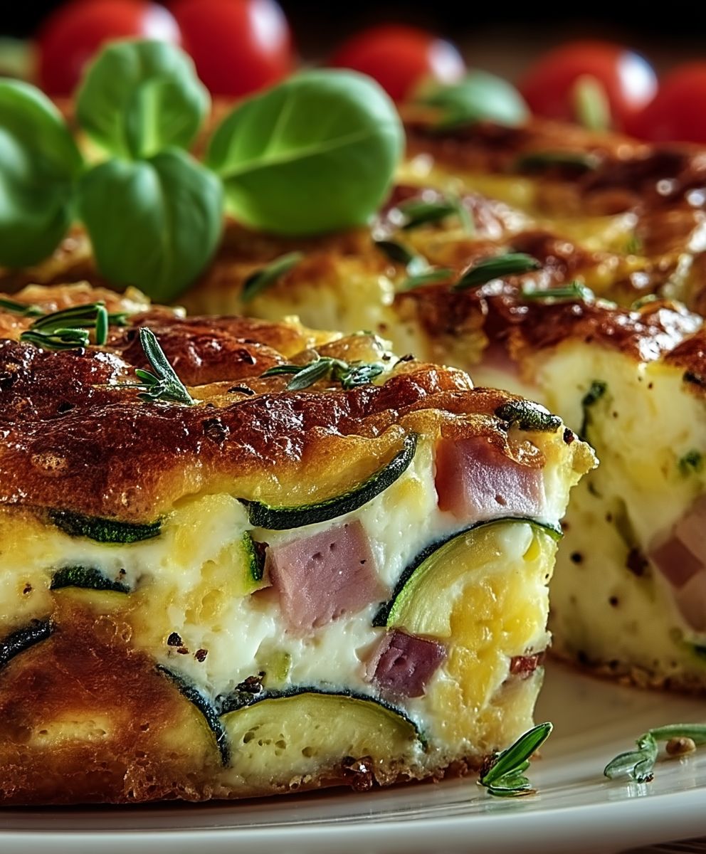 Flan courgette jambon mozzarella léger