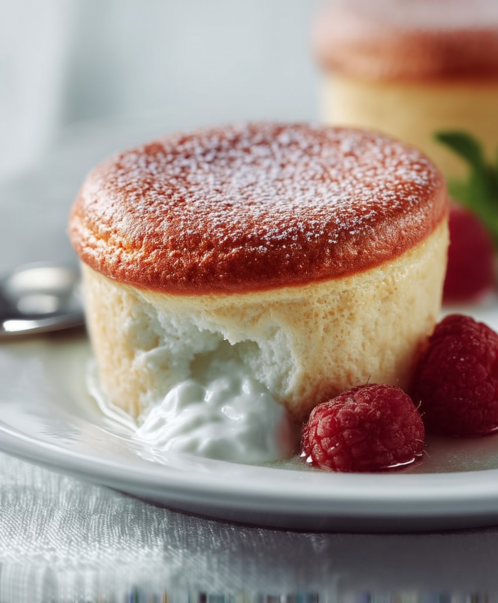 Soufflés aux framboises
