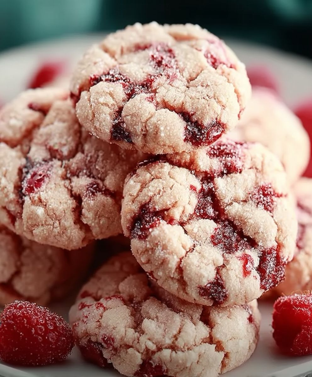 Biscuits framboises faits maison