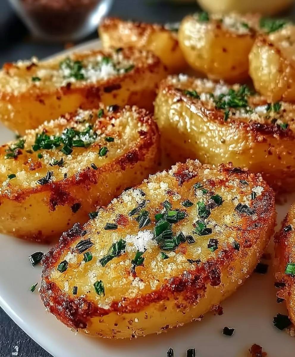 Pommes de terre parmesan croustillantes four