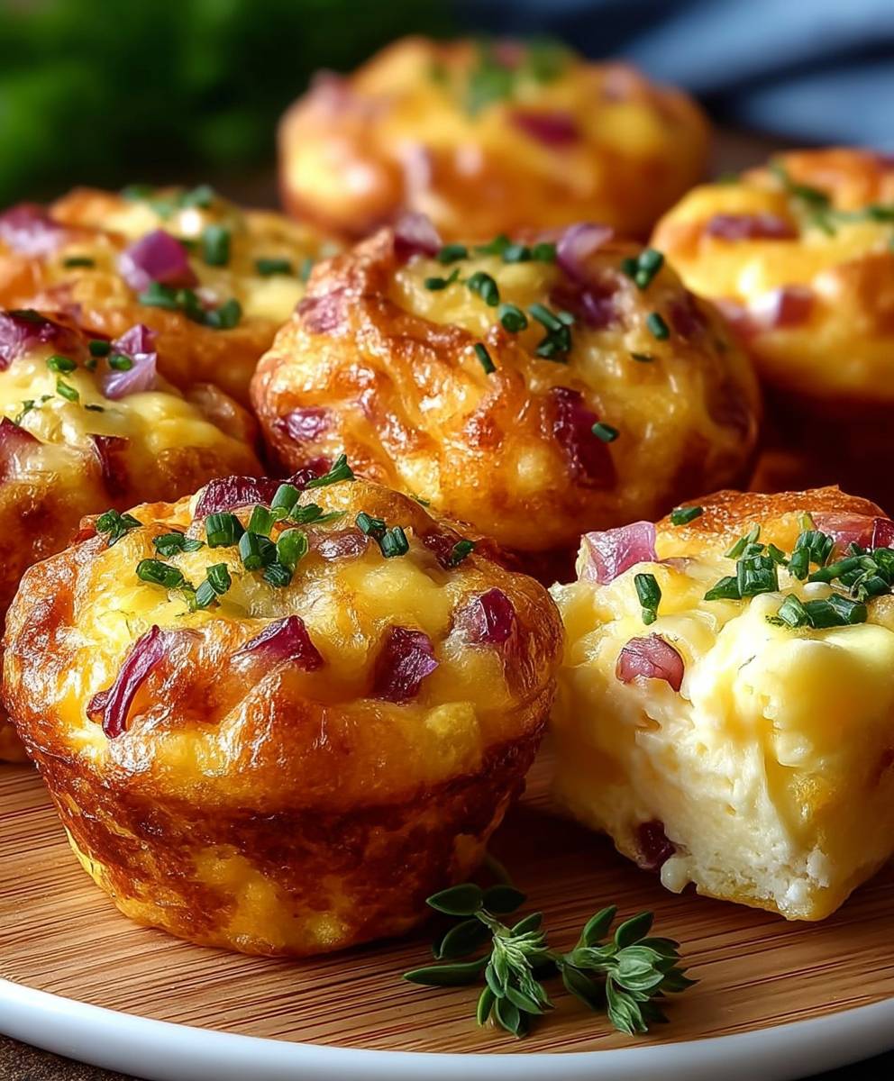 Muffins salés fromage oignons rouges