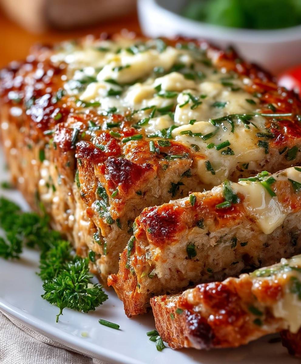 Pain de viande poulet ail parmesan