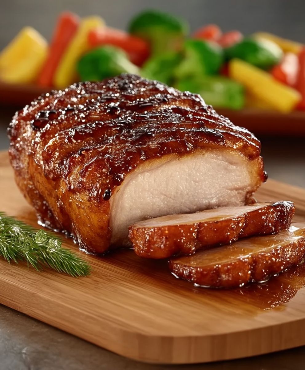 Rôti de porc glacé au miel