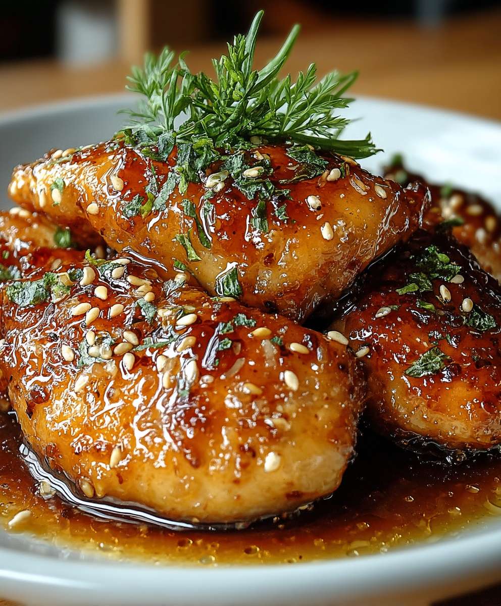 Poulet miel ail