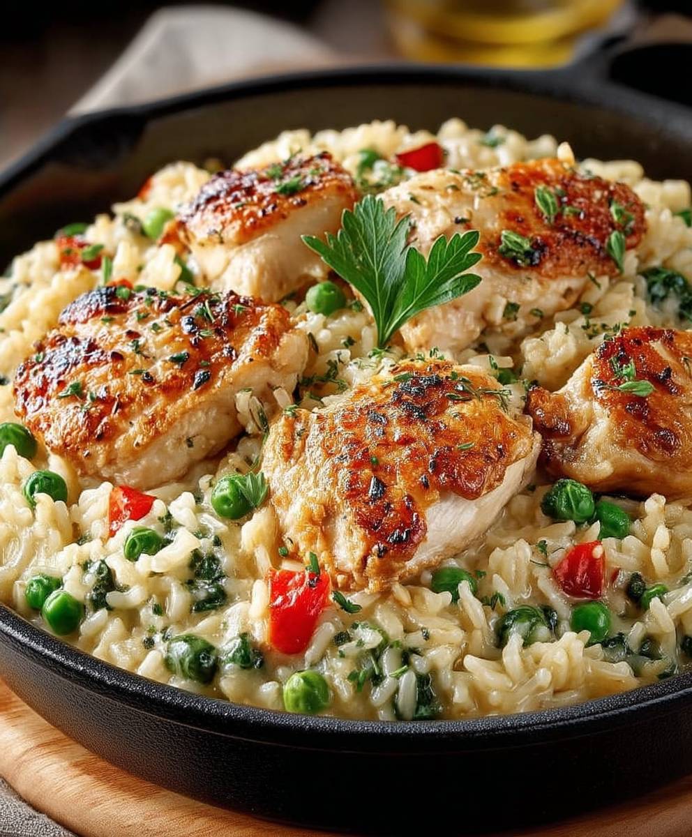 Poulet riz légumes facile one pot