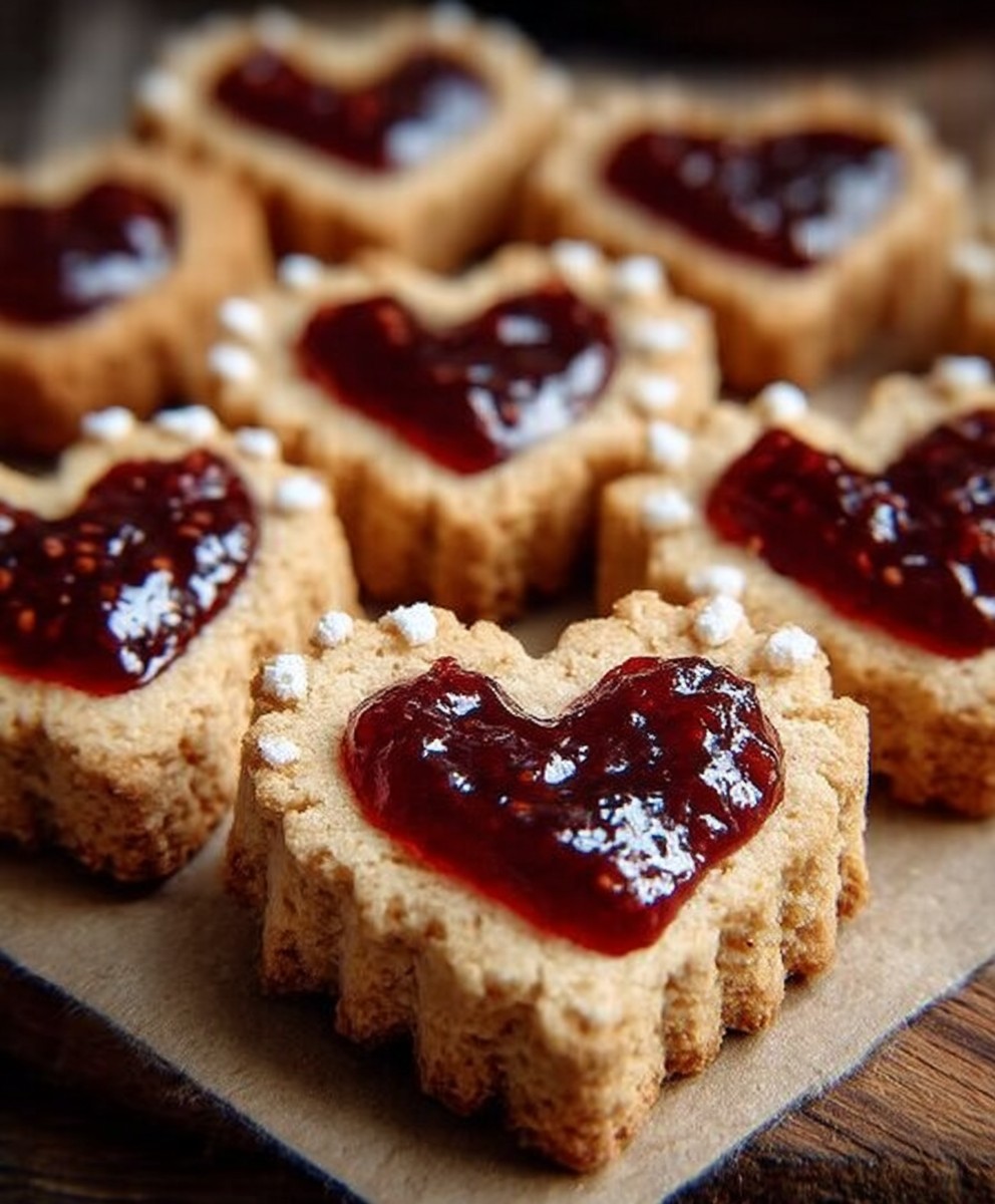 Biscuits coeurs confiture