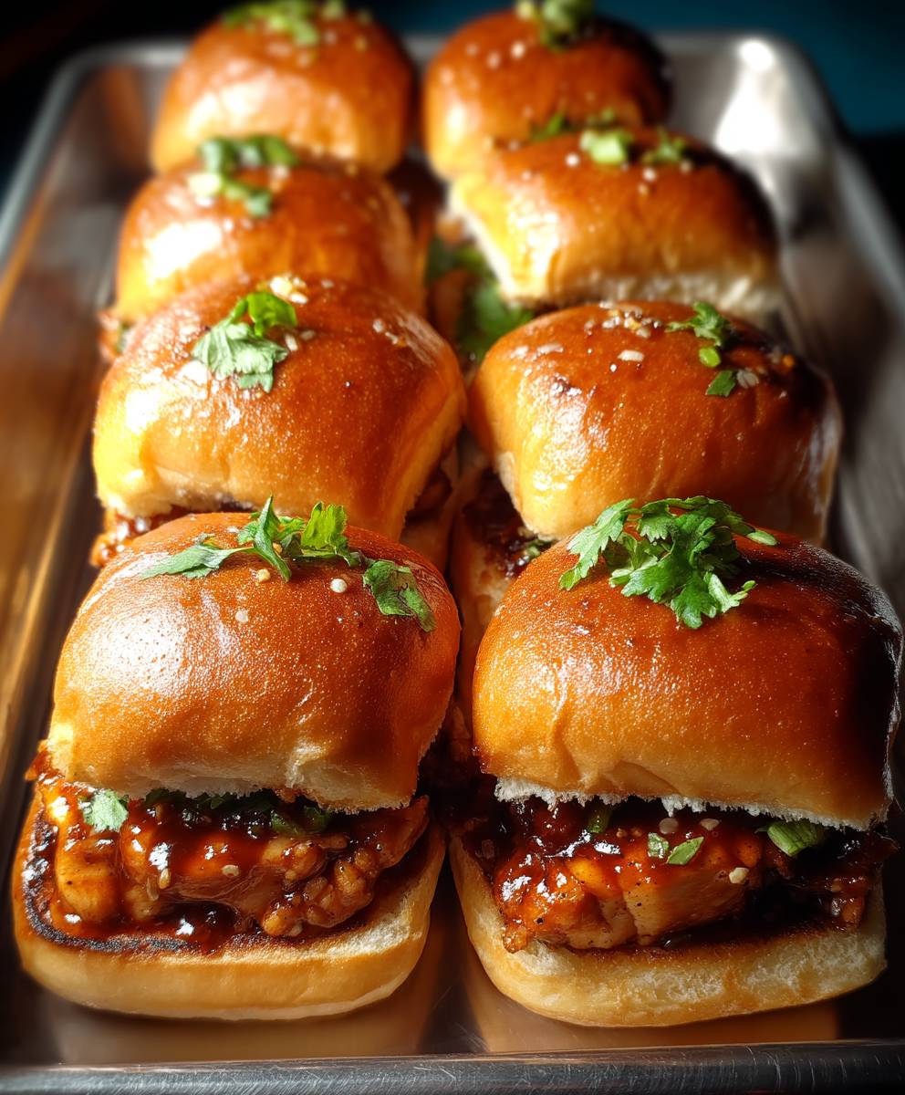 Mini burgers poulet barbecue