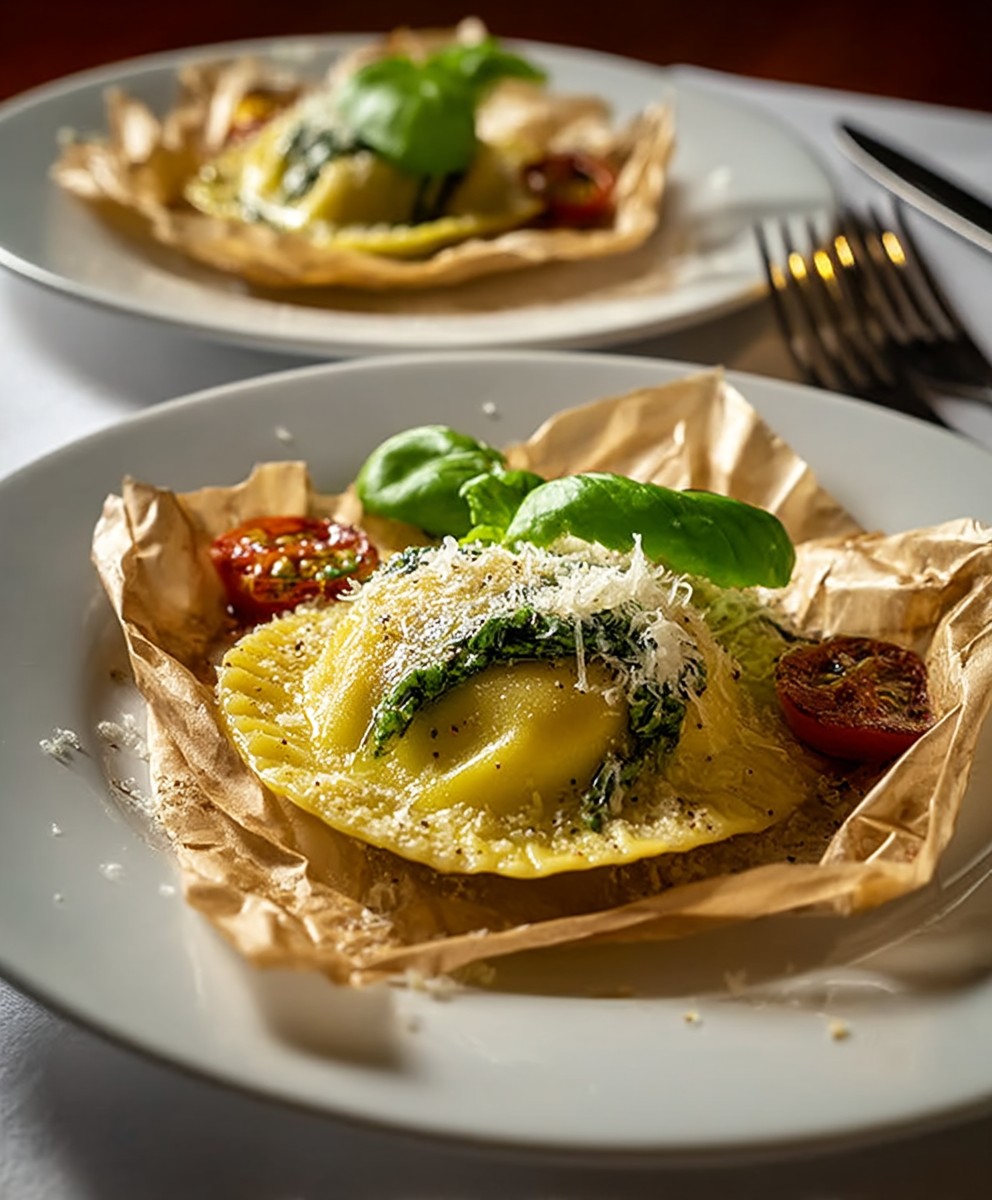Ravioli en papillote
