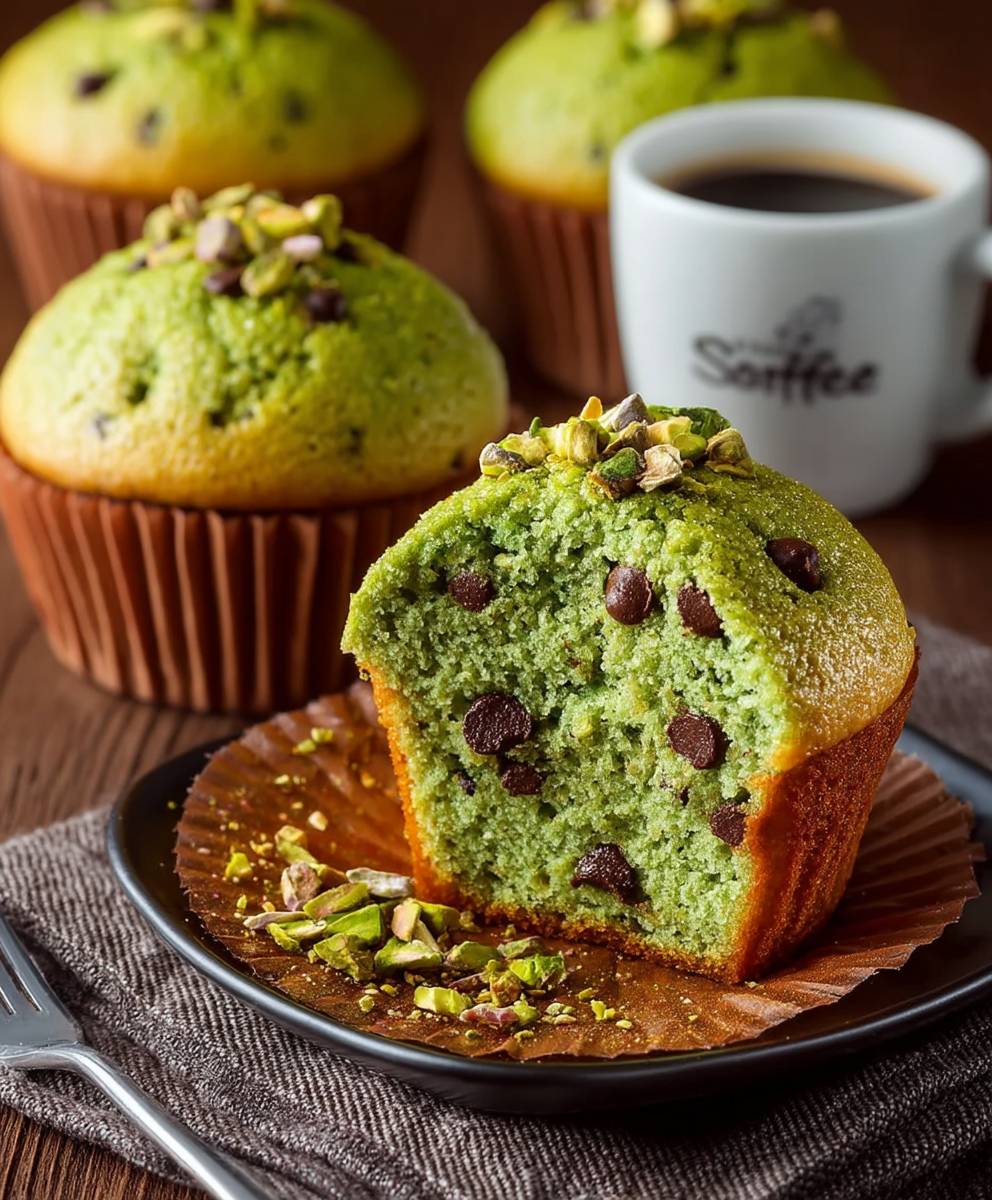 Muffins pistache pépites chocolat