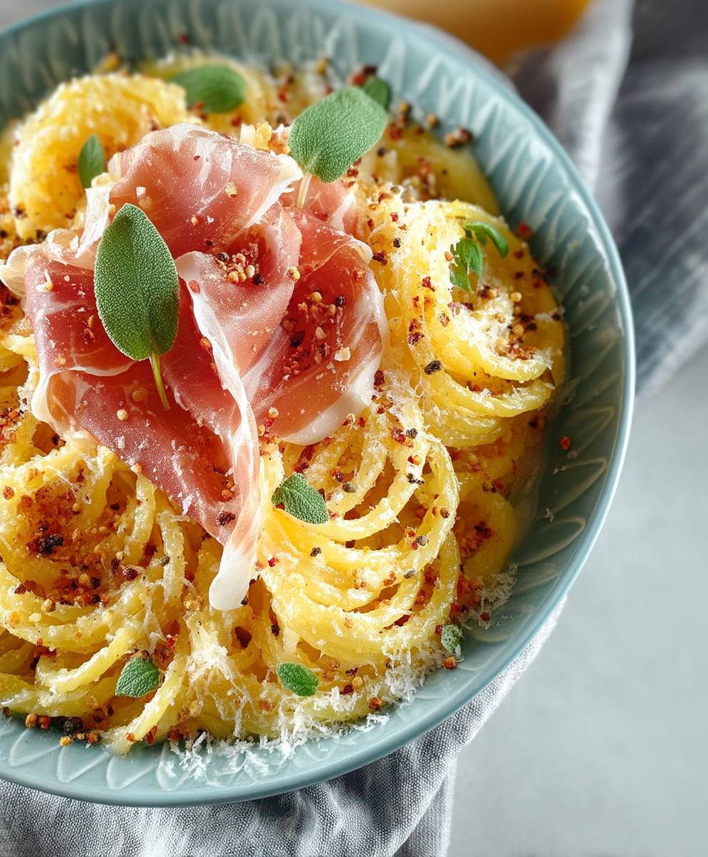 Pâtes beurre sauge jambon Parme