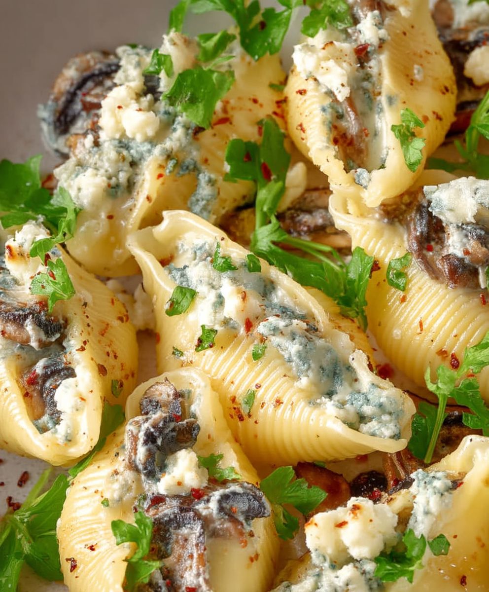 Conchiglioni farcis champignons et fromages