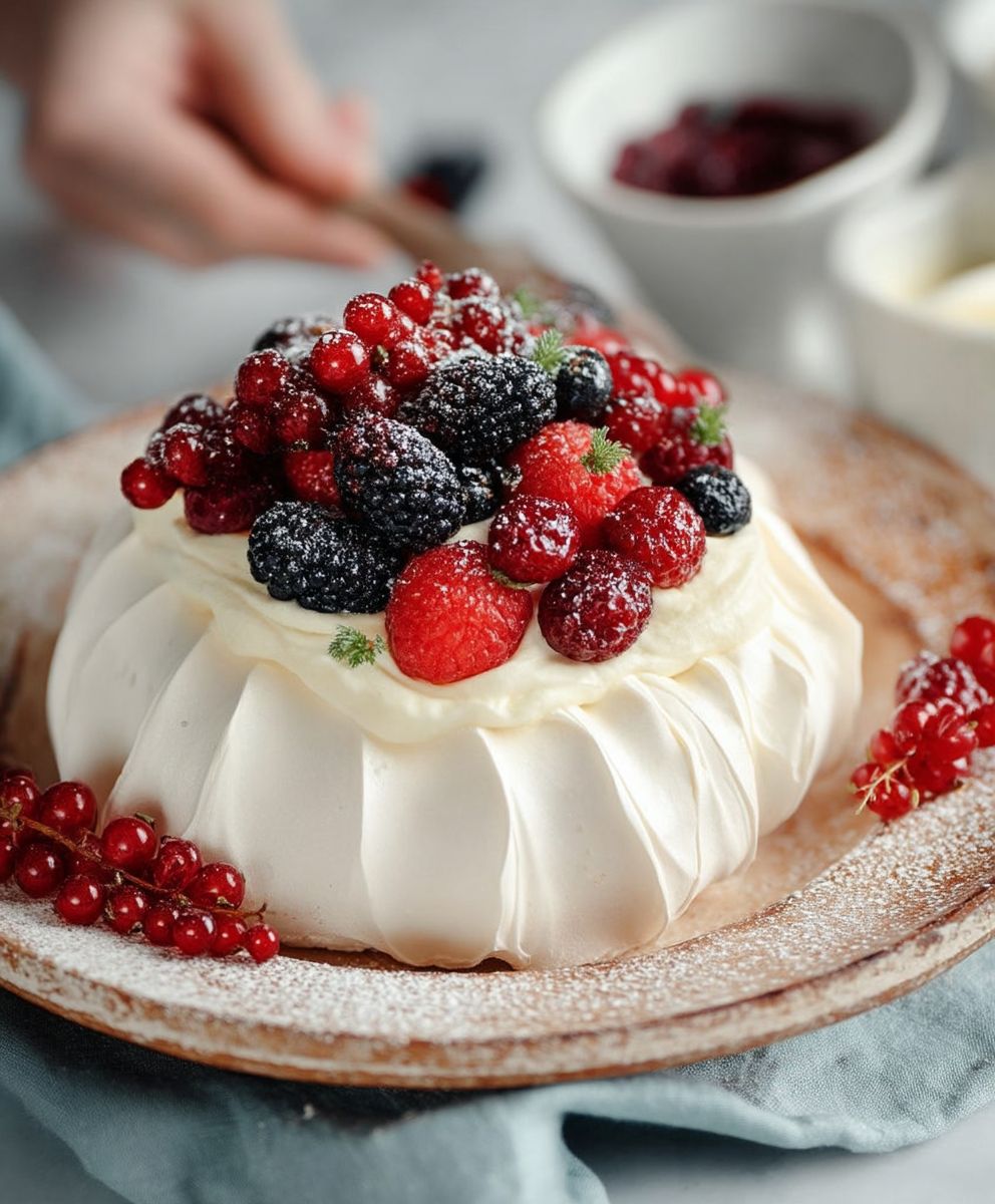 Pavlova fruits rouges
