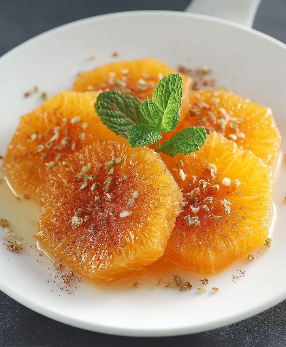 Salade oranges fleur oranger cannelle