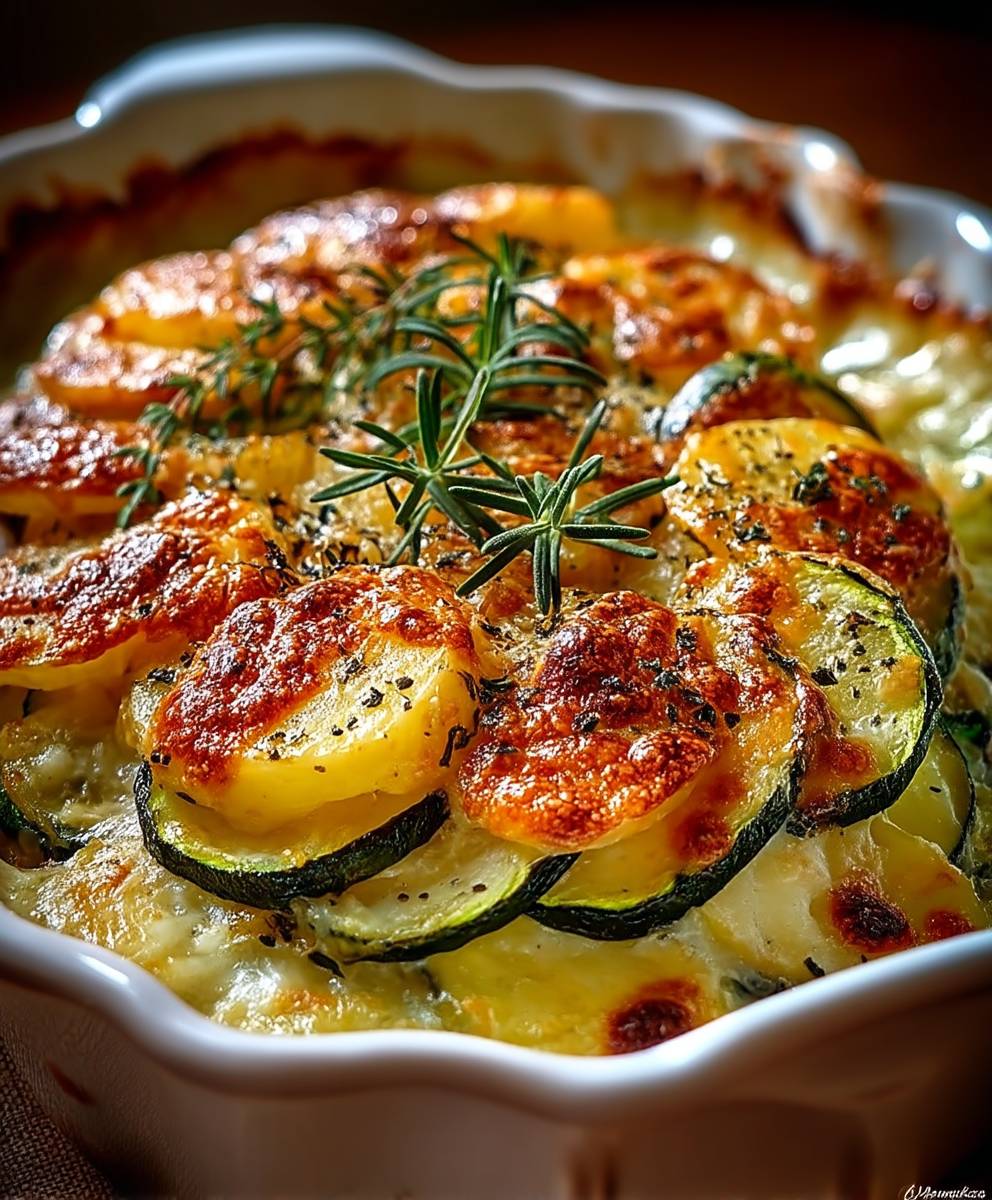 Gratin courgettes pommes de terre parmesan