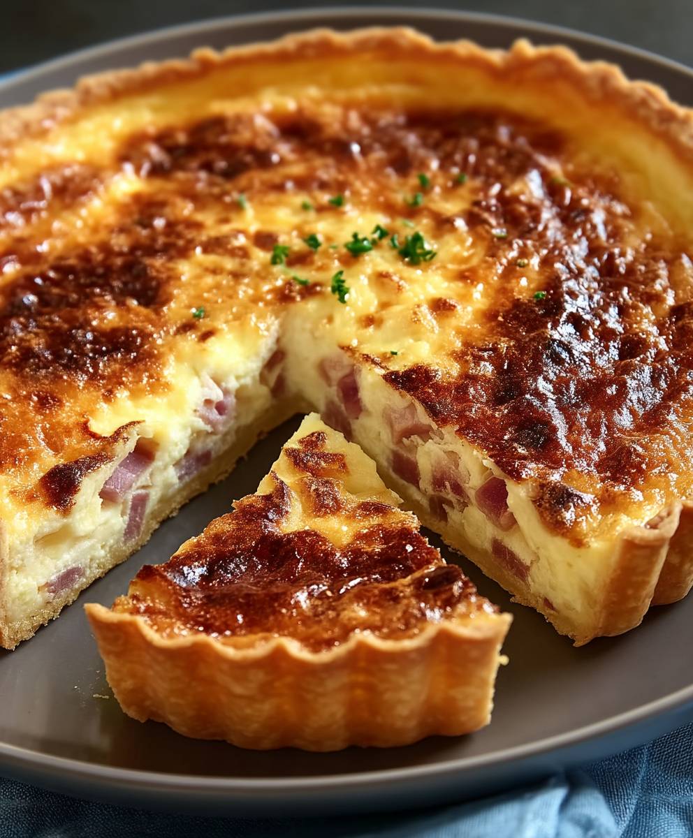Quiche aux dés de jambon