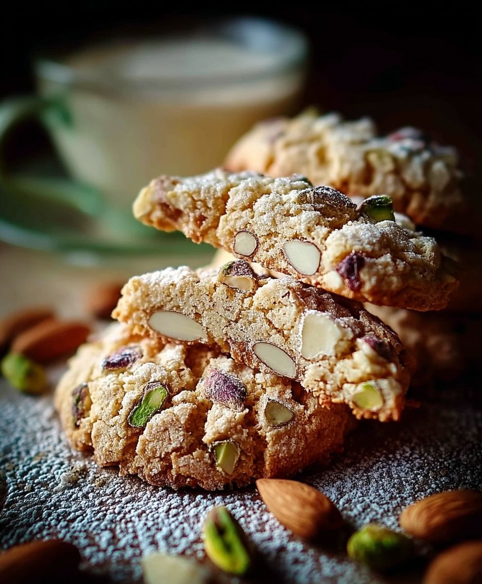 Croquants aux amandes et pistaches