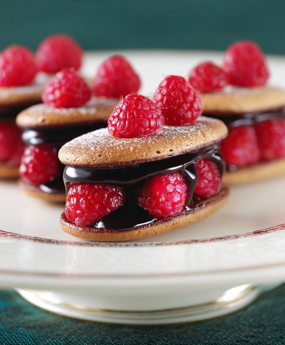Langues de chat chocolat framboises