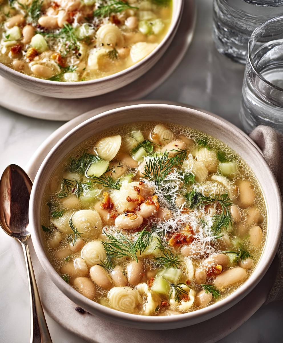 Soupe minestrone blanche