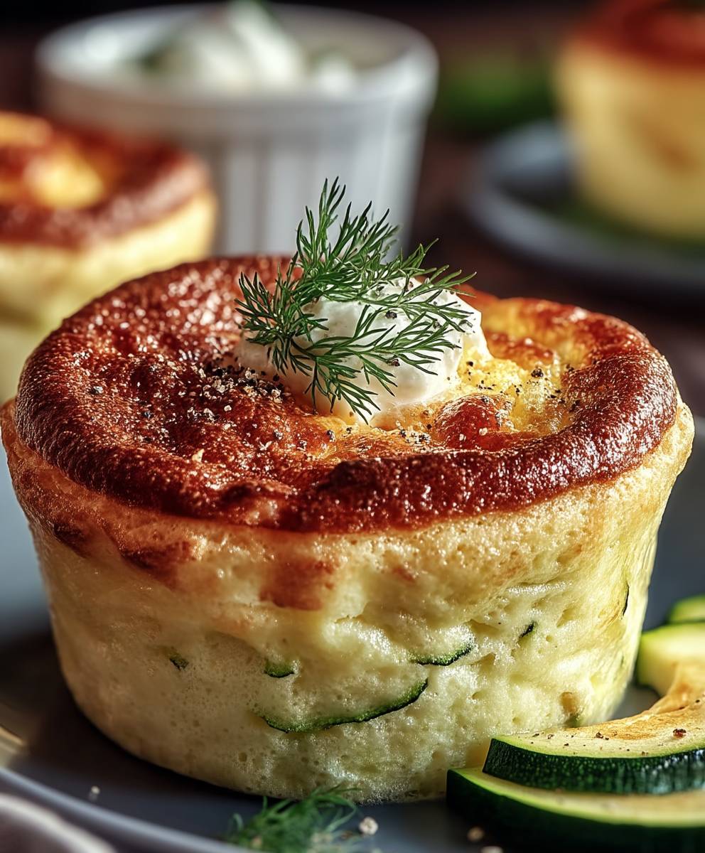 Soufflés thon courgette légers
