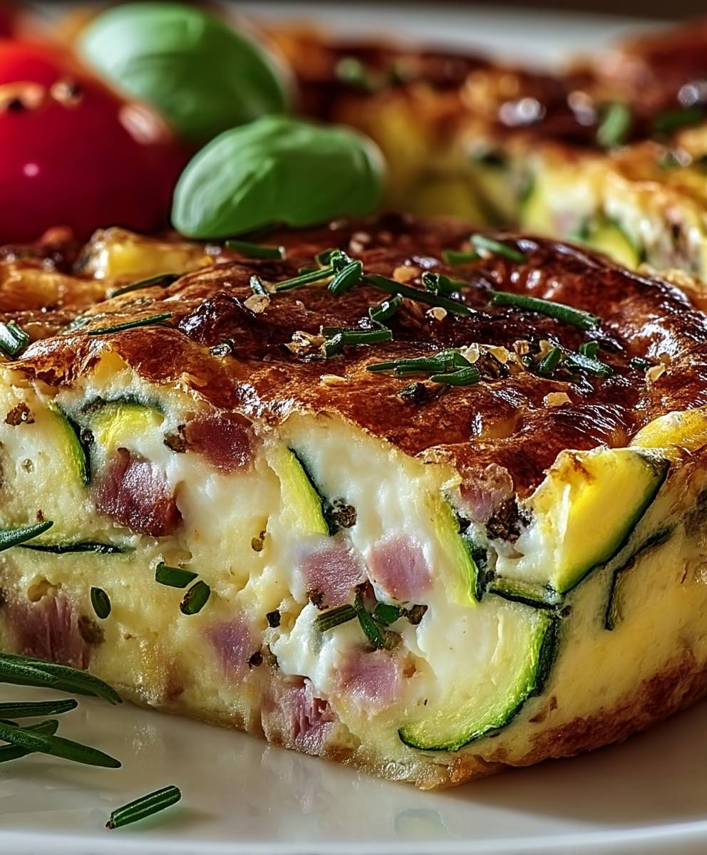 Flan courgette jambon mozzarella léger