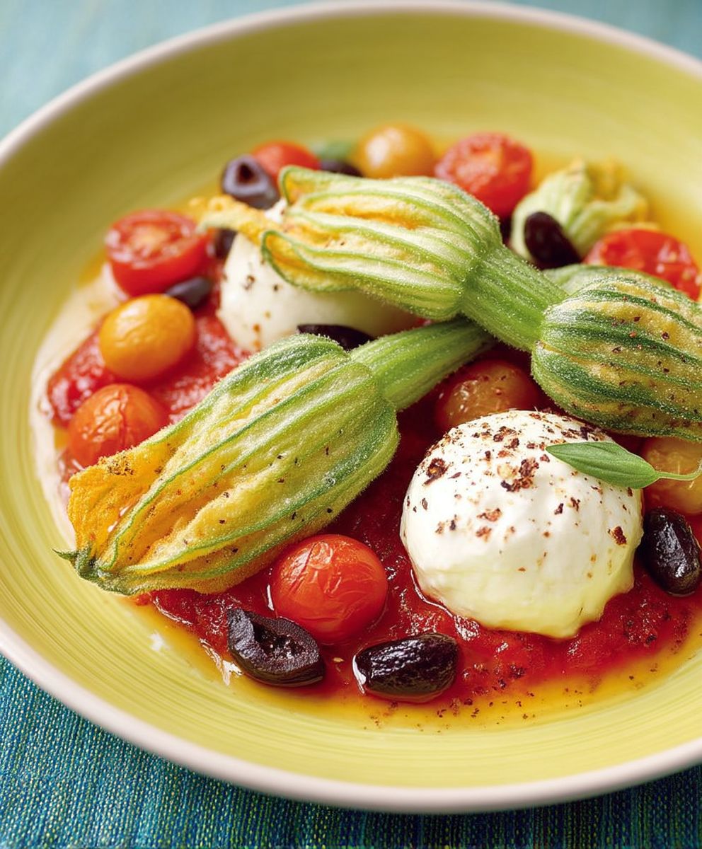Fleurs courgettes farcies niçoise