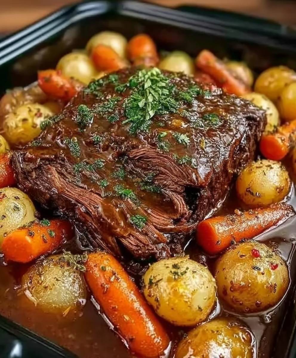 Roti au pot carottes pommes terre