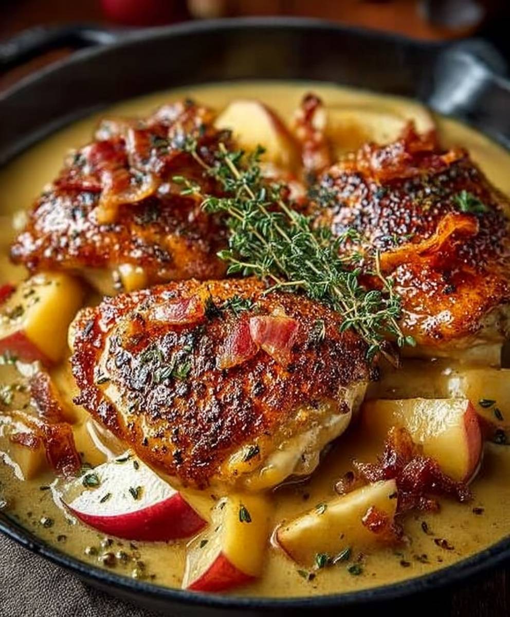 Poulet sauce cidre de pomme