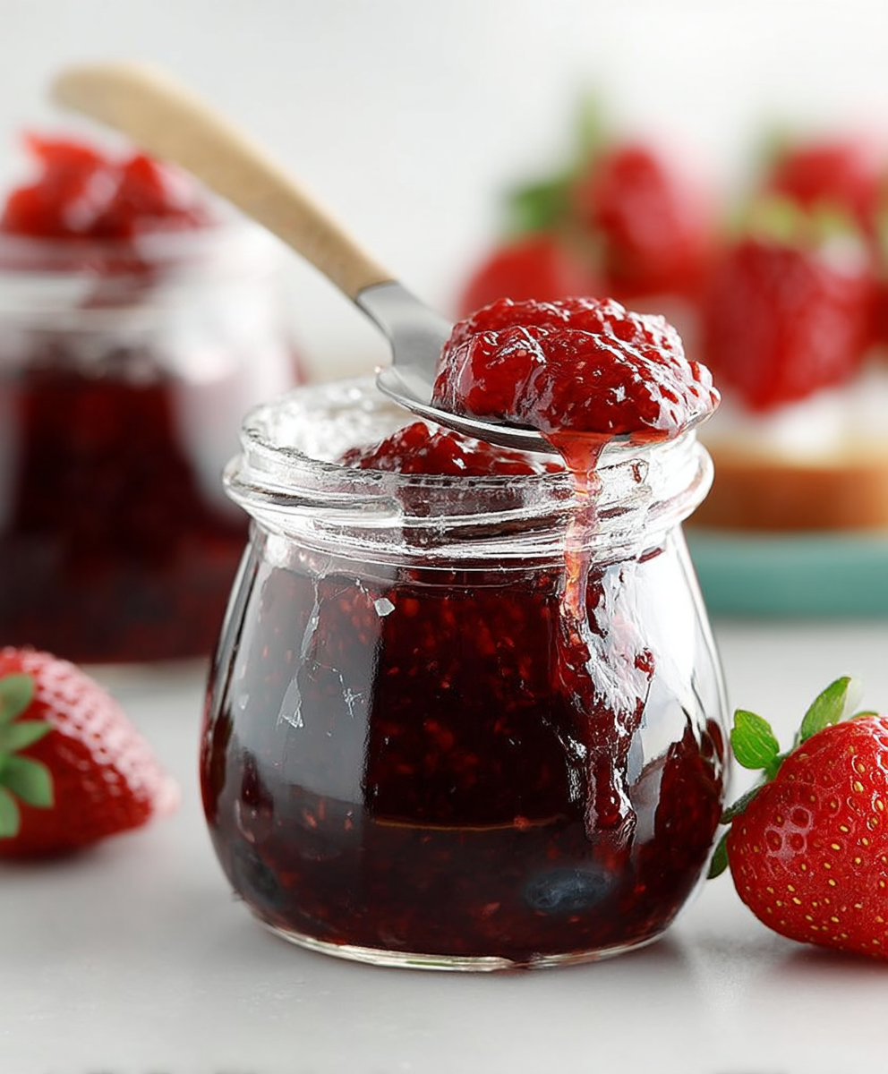 Confiture fraises allégée sans pectine