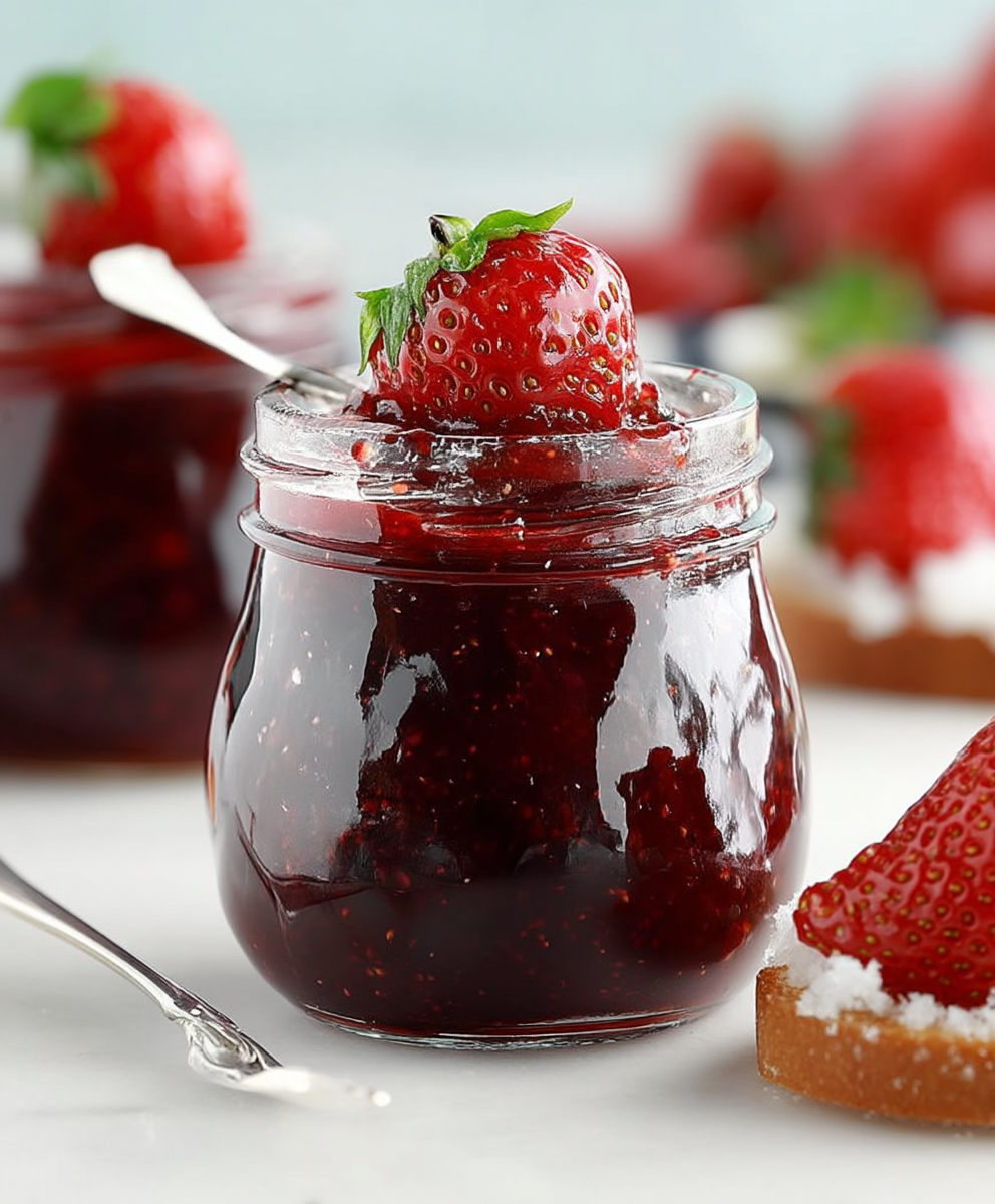 Confiture fraises allégée sans pectine