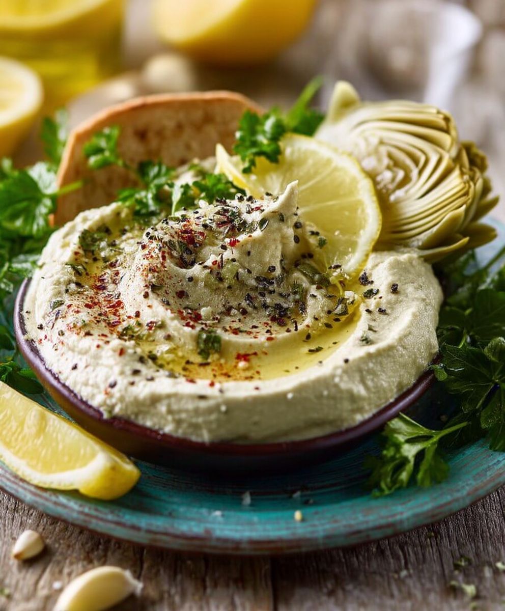 Houmous artichauts facile