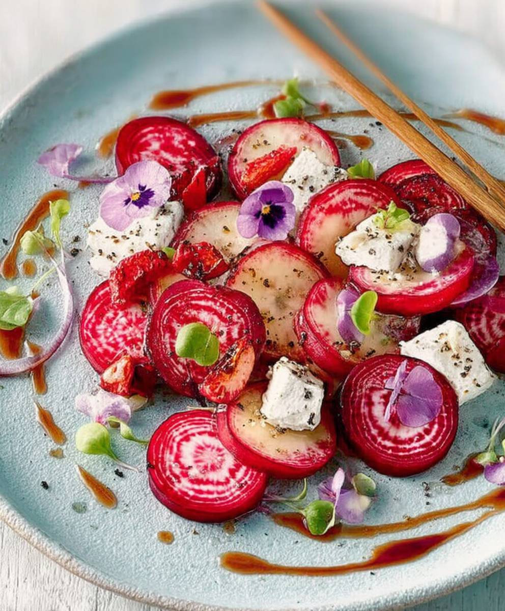 Salade rouge et blanc